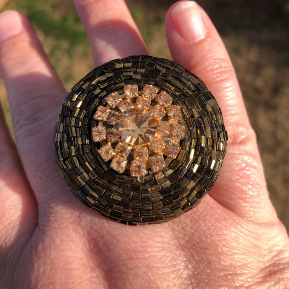 Hand Crafted Jewelry - Hand crafted ring from a repurposed vintage earring